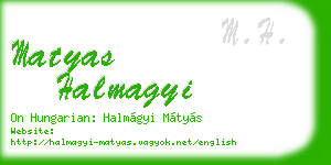 matyas halmagyi business card
